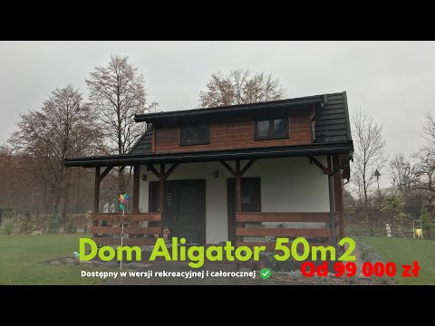 Dom 50m2 bez pozwolenia już za 99 000 zł - projekt Aligator domekidom.com