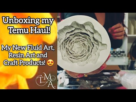81. MUST SEE 😍😮 New Resin Art Materials for Beginners! Unboxing my Temu Haul! 📦🎨🧡