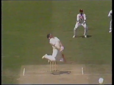 HUGH MORRIS c JEFF DUJON b PATRICK PATTERSON 2 ENGLAND v WEST INDIES THE OVAL TEST D5 AUGUST 12 1991