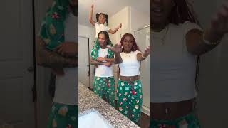 We made it to matching pajamas 🫶🏾✨