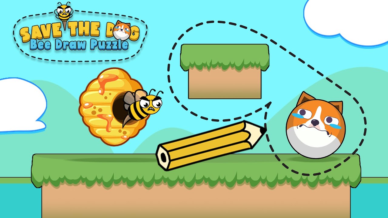 Save The Dog: Bee Draw Puzzle