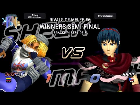 ZELL (Sheik) VS Jochi (Marth) | Winners SemiFinals | Rivals Of Melee #6 | BO3
