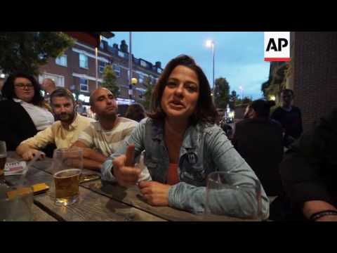 London residents talk referendum, watch football