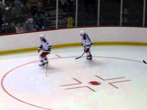 The New York Rangers preseason hockey game against the NJ Devils