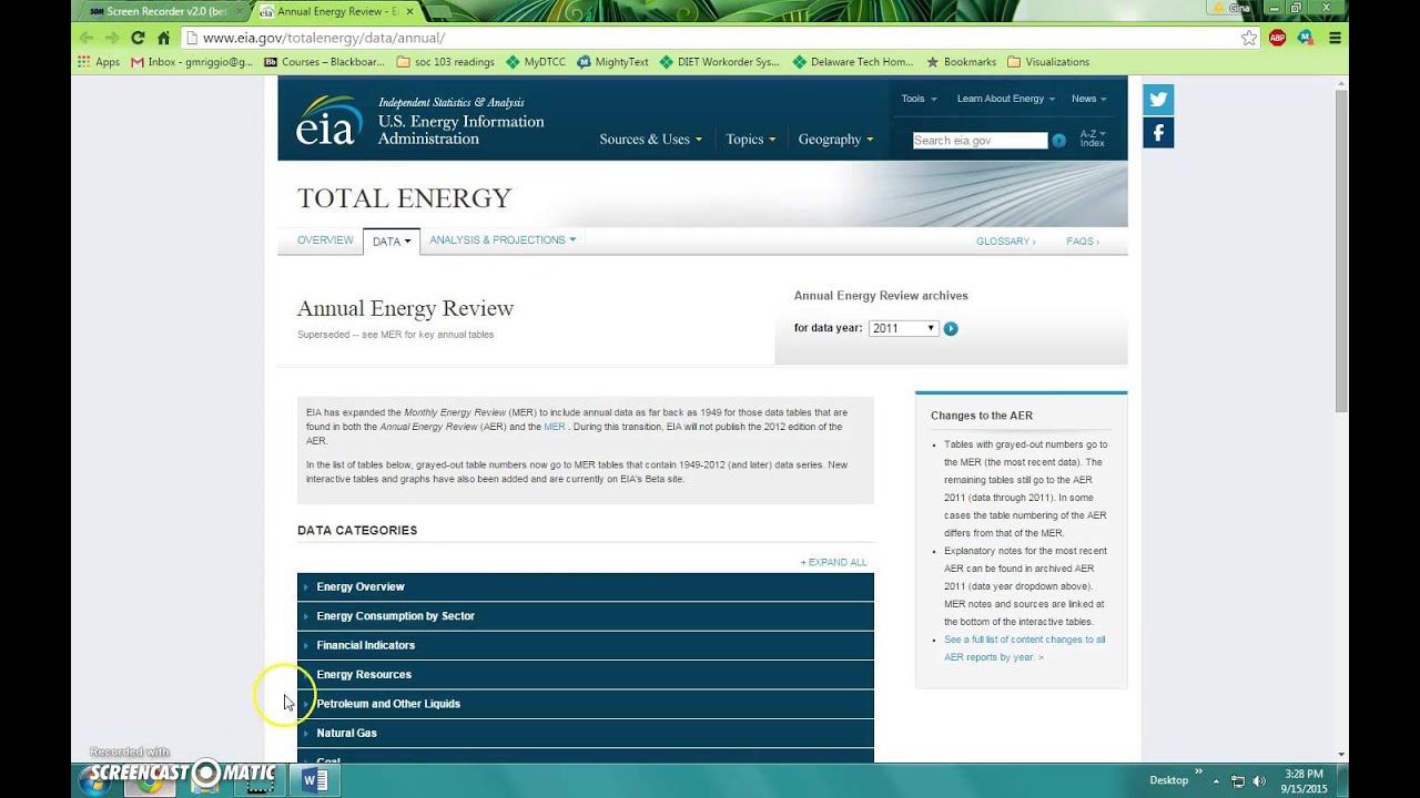 How to Download Lab 4 Data from EIA Website
