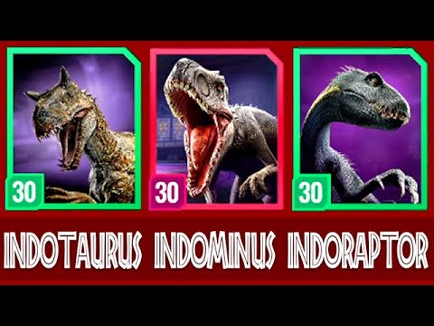 INDOTAURUS + INDOMINUS REX + INDORAPTOR TEAM (JURASSIC WORLD ALIVE)