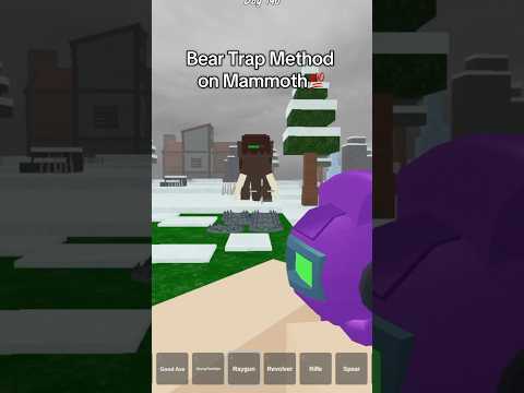 99 nights bear trap method on Mammoth  #roblox #shorts #99nightsintheforest #99nights #robloxshorts