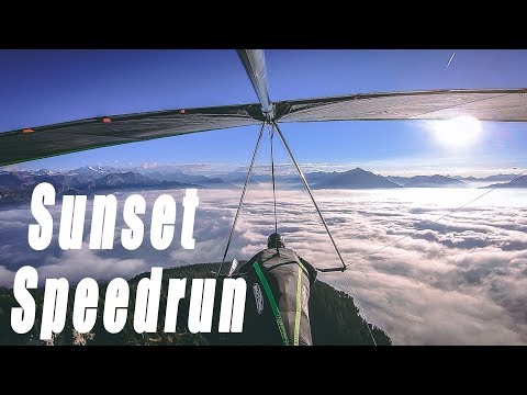 Sunset Speedrun Top to Bottom #Hanggliding