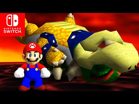Super Mario 64 (Nintendo Switch) - 100% Walkthrough Part 5 No Commentary Gameplay - 2nd Bowser Fight