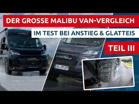 Winter test: Malibu Vans on black ice – Fiat Ducato vs. Mercedes-Benz ❄️ Will we slip? (Part 3)