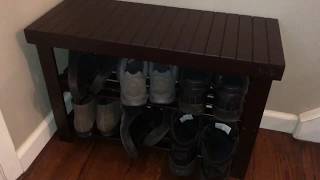 Songmics 3 Tier Bamboo Shoe Rack