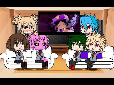 class 1a + villains react to purple girl as a new villain my au gacha club