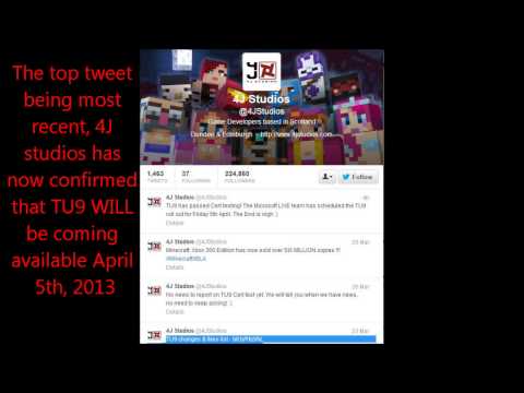 Minecraft Xbox 360 - TU9 update announced April 5th!