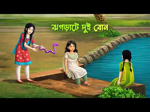 ঝগড়াটে দুই বোন | The Quarrelsome Two Sisters | Bangla Village Cartoon | Golpo Konna
