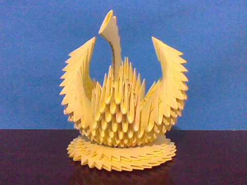 Origami 3D Cisne Amarelo