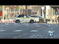 Police chase ends in crash in Little Tokyo; sends shoppers running for cover