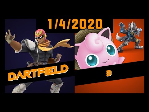 ECG Weekly 1/4/2020 - Winners R1 - Dart Field(Captain Falcon) Vs. 3(Jigglypuff, Wolf) - SSBU
