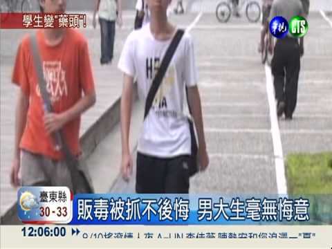 邀同學加入販毒 男大生藥頭被逮