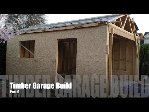 One man DIY Double Timber Garage Build part 9 - getting the sides on