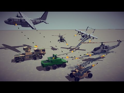 Attack Aircrafts vs Armored Vehicles #2 | Besiege