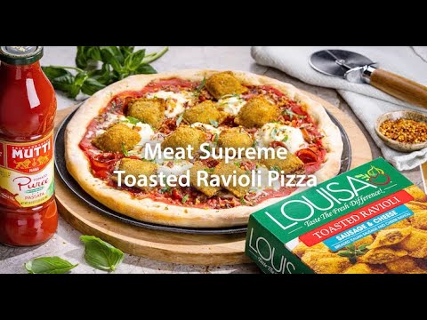 Meat Supreme Toasted Ravioli Pizza Recipe
