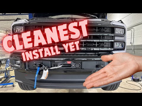 2023 F350 | factory WARN winch INSTALL #viral #mechanic