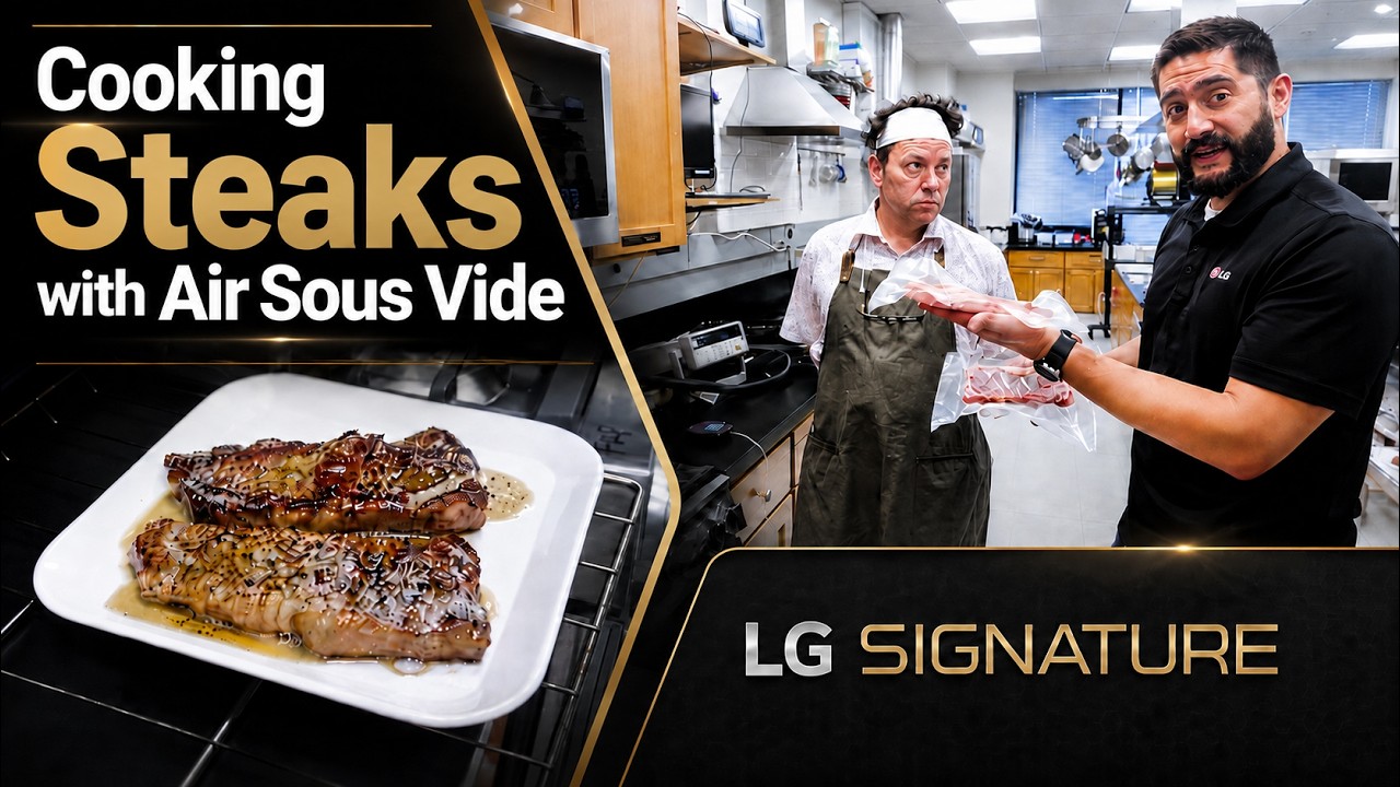 Cooking Steaks with Air Sous Vide (LG MHEU1738X)