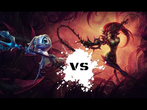 Zyra versus Fizz in Mid lane.