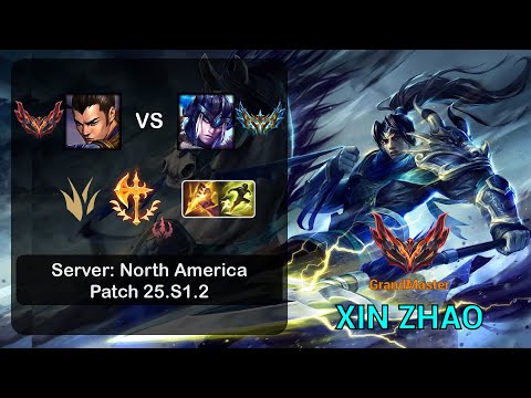 Xin Zhao Jungle vs Sejuani - NA GrandMaster - Patch 25.S1.2
