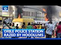 #EndSars Protest: Hoodlums Set Orile Iganmu Police Station On Fire