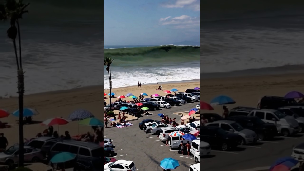 Biggest Ocean Waves Hits Beach!
