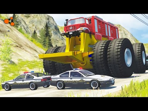 Beamng drive - Giants Machines Crushes Cars #2