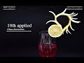 Lemon simple cocktail garnish (10th applied glass decoration carving)  / FCL Team