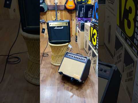 Acoustic guitar amp vs electric guitar amp. #guitar #acousticguitar #marshall