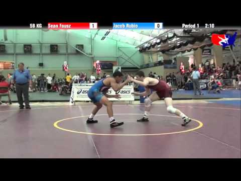 Sean Fausz vs. Jacob Rubio at 2013 FILA Cadet Nationals - FS