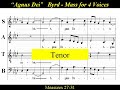 William Byrd - Mass for Four Voices - Agnus Dei - Tenor