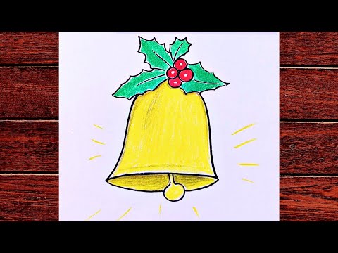Cum sa desenezi un clopoțel/ Desene ușoare de Crăciun/ Învață să desenezi pas cu pas în creion