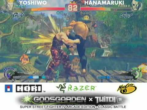 Yoshiwo (Guile) vs hanamaruki (Sagat) - Godsgarden Classic Battle