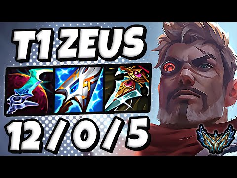 T1 Zeus Jayce vs Rumble [ TOP ] Lol Korea Challenger Patch 13.13 ✅