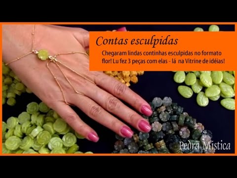 Pedra Mistica - Acessórios para criar Semijoias e Bijus - Contas esculpidas