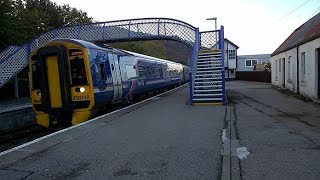 preview picture of video 'First Scotrail Class 158 At Helmsdale Train Station'