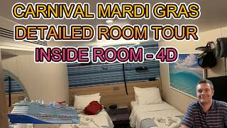Carnival Mardi Gras - Detailed Room Tour - Category 4D - Basic Interior -