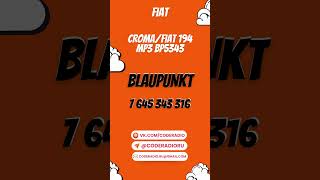 код магнитолы FIAT CROMA/FIAT 194 MP3 BP5343 7 645 343 316 #разблокировка