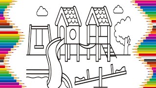 Park Drawing Video For Children's | How To Draw Park drawing | Easy Drawing For Kids