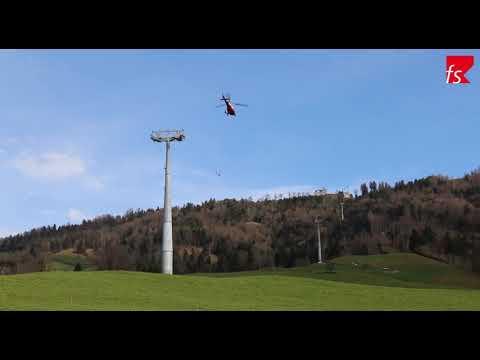 LKüS-Seilmontage aus der Luft