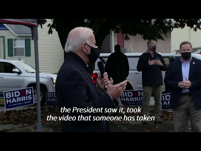 Biden condemns Trump fans allegedly harassing campaign bus