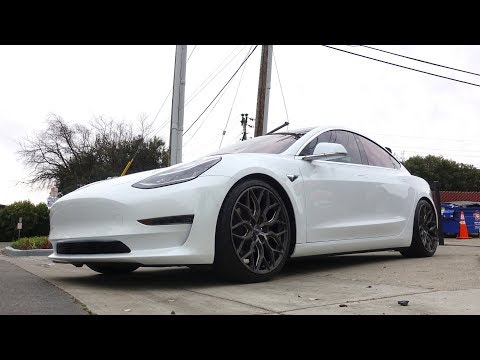 Tesla Model 3 - Vossen Wheels - Full Paint Protection Film with CQuartz Finest Reserve