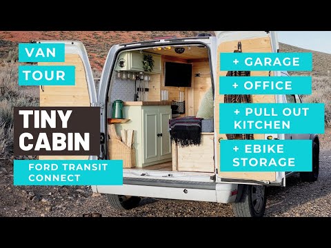 Cozy Cabin Vibes in this TINY Van | Ford Transit Connect DIY Conversion Van Tour!