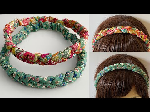 DIY Beautiful Wide Elastic Chunky Braided Headband |...