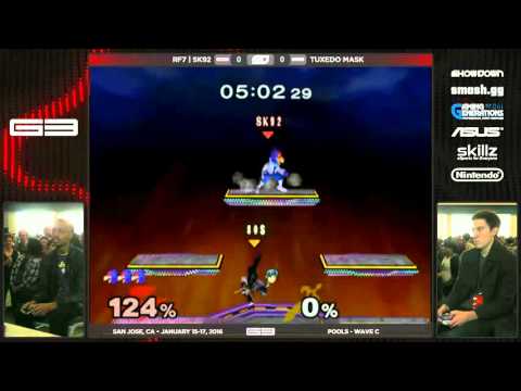 GENESIS 3 - RF7|SK92 (Falco) vs Tuxedo Mask (Marth) - SSBM Singles Pools - Wave C